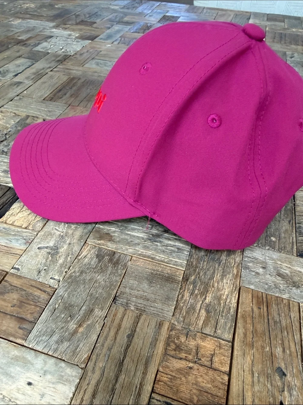 Poppi Embroidered Pink Baseball Cap